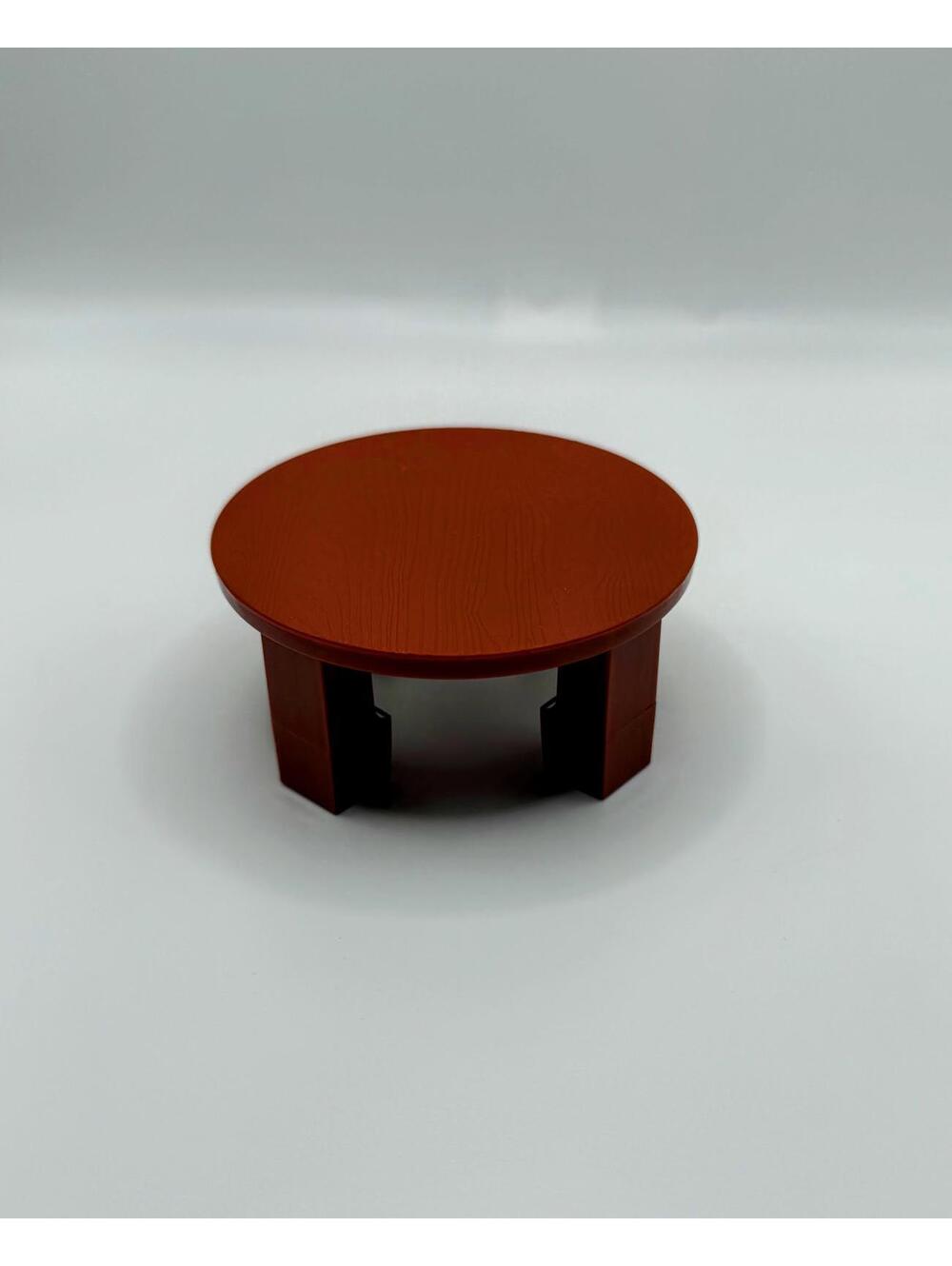 1:12 Scale Miniature Coffee Table – Brown Plastic Dollhouse Furniture